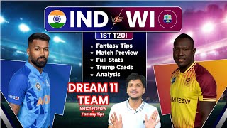 IND vs WI Dream11 Team Prediction Today WI vs IND Dream11 India vs West Indies Dream11 Fantasy [upl. by Mcroberts]