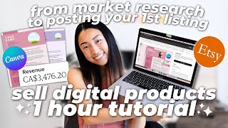 How to Start an Etsy Shop Selling Digital Products in 2024 💻 ULTIMATE BEGINNERS STEPBYSTEP GUIDE [upl. by Yanel]