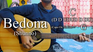 Bedona  Shunno  Easy Guitar Chords LessonCover Strumming Pattern Progressions [upl. by Boote321]