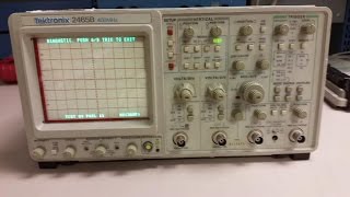 Tektronix 2465B TEST 04 FAIL 11 RAM Cal Constants LOST [upl. by Nemsaj]