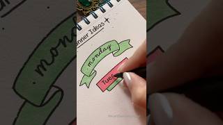 Cute Banner Ideas  Bullet Journal Days of the Week shorts nhuandaocalligraphy bulletjournal [upl. by Rafaelita]