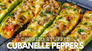 BEST Chorizo Stuffed Cubanelle Peppers [upl. by Airamas]