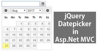 jQuery Datepicker in AspNet MVC [upl. by Skardol]