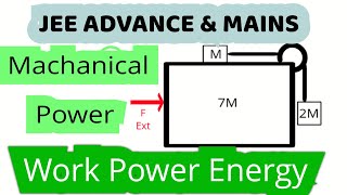 13 Physics  power class 11 Block A is connected to a block B by a string passing over a pulley [upl. by Eilrebmik]