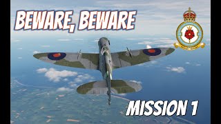 DCS Spitfire campaign  Beware Beware Mission 1 [upl. by Garate]