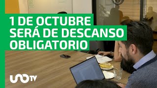 Oficial 1 de octubre será de descanso obligatorio ¿cómo aplica [upl. by Fasto]