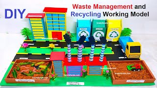 waste management and recycling techniques working model  eco friendly diy  howtofunda craftpiller [upl. by Tijnar975]