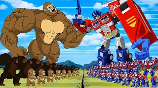 Synthetic 60 minutes TRANSFORMERS x KONG Cartoon S15 The King  Optimus Prime Bumblebee 🐝 ARCEE [upl. by Eiduam]