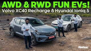 AWD amp RWD fun EVs  Volvo XC40 Recharge amp Hyundai Ioniq 5 [upl. by Amaerd]