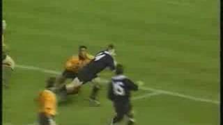 George Gregan game saving tackle on Jeff Wilson [upl. by Enehpets]