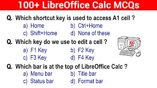 Top 100 LibreOffice Calc MCQ with answers  libreoffice mcq questions [upl. by Amaral]