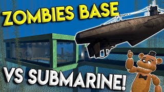 SUBMARINE VS ZOMBIE APOCALYPSE BASE  Garrys Mod Gameplay  Gmod Submarine Building [upl. by Leimaj]