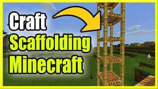 How to Make Scaffolding in Minecraft Survival Recipe Tutorial [upl. by Aicilav]