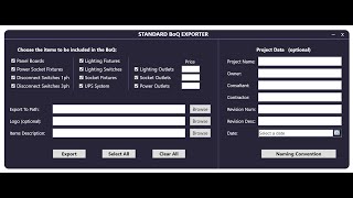 STANDARD BoQ EXPORTER  Revit Addin [upl. by Nayrb]