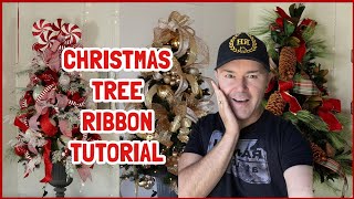 5 Ways To Add RIBBON To a CHRISTMAS TREE  The Best Ribboning Tutorial  Ramon At Home [upl. by Tnecillim]