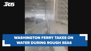 Washington ferry hits some rough seas [upl. by Callean]