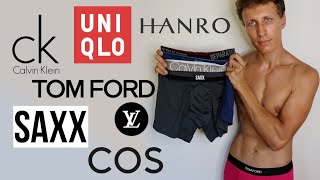 I compared 11 Boxer Briefs over a Year  CK Uniqlo Tom Ford The best Underwear for men [upl. by Aynor]