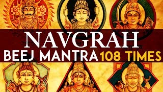 NAVGRAHA BEEJ MANTRA 108 Times  Beej Mantra of all Nine planetsनौ ग्रहों के बीज मन्त्रBeej Mantra [upl. by Evvie]