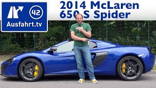 2014 Mclaren 650 S Spider  Kaufberatung Test Review [upl. by Nitsraek]