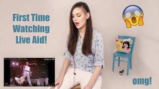 FIRST TIME WATCHING LIVE AID QUEEN  FREDDIE MERCURY REACTION [upl. by Thynne]