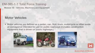 NAVFAC Safety Training Module 18 Vehicles Machinery amp Equipment [upl. by Saffian]