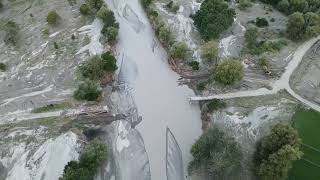 Forestry slash destroyed bridge in Cyclone Gabrielle in Gisborne 2023 [upl. by Naasah]