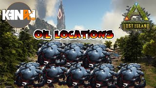 ARK LOST ISLAND OİL LOCATİONS  LOST ISLAND PETROL BÖLGELERİ [upl. by Eitten]