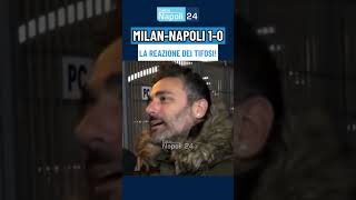 Milan Napoli 10 la reazione dei tifosi napoletani a San Siro [upl. by Akiam]