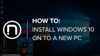 How to Install Windows 10 onto a new PC [upl. by Wendelina]