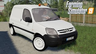 FS19  Peugeot Partner 2003  Car mod for Farming Simulator 2019 [upl. by Relyat]