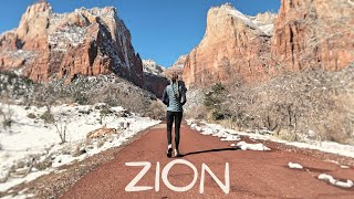 Exploring Zion in the Winter ft the Narrows Emerald Pool Trail Watchman [upl. by Jonette]