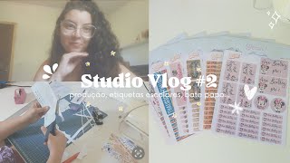 Studio Vlog 02  Produzindo etiquetas escolares [upl. by Eiwoh278]