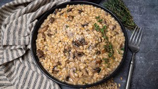 Instant Pot Barley Risotto with Mushrooms [upl. by Eusoj]