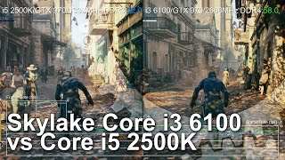 Core i3 6100 vs Core i5 2500K Gameplay Comparison [upl. by Ahsiryt]