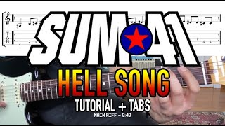 The Hell Song  Sum 41 Guitar Lesson  Tab w Guitar Solo [upl. by Winchell]