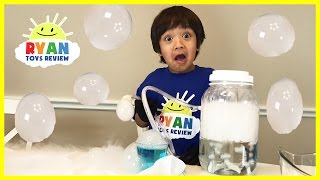 DRY ICE BOO BUBBLES Science Experiments for kids to do at home [upl. by Uwkuhceki]