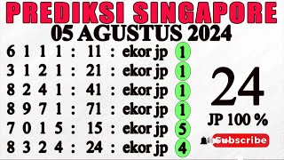 PREDIKSI SGP 05 AGUSTUS 2024  PREDIKSI SINGAPORE HARI INI  BOCORAN TOGEL SGP HARI INI  RUMUS SGP [upl. by Eusebio]