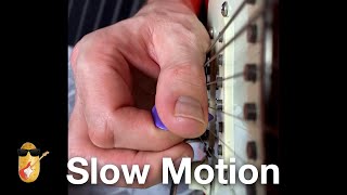 How to Pinch Harmonics Squealies on Guitar with Slow Motion Up close angles [upl. by Omidyar]