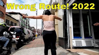 wrong route Santa Fe neighborhood Bogota Colombia may 2022 [upl. by Halik]