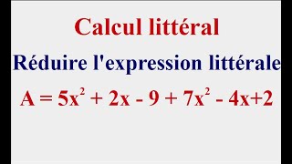 Comment réduire une expression littérale [upl. by Haskell756]