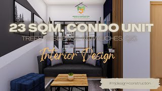 23 SQM Condo Unit  Interior Design TREES RESIDENCE NOVALICHES QUEZON CITY [upl. by Siocnarf436]