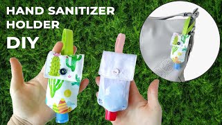 How to Sew Hand Sanitizer Holder  DIY Hand Gel Pouch in Any Size  Pattern and Tutorial [upl. by Trudie]