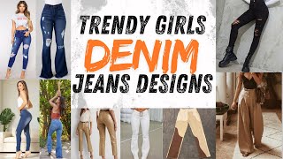 Trendy Girls Jeans Designs 💃👖  Stylish Jeans Designs for Girls 👧👖  Select Lifestyle [upl. by Esimaj]