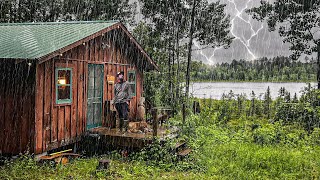 TORNADO NEAR THE CABIN Braving a Severe Thunderstorm [upl. by Hufnagel]