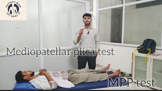 MPP test Mediopatellar plica test  Only test to diagnose Plica syndrome knee kneepain [upl. by Kelwin892]