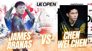 JAMES ARANAS VS CHEN WEI CHEN  UK OPEN 2024 billiards nineball 9ballpool highlights ukopen [upl. by Pinto498]