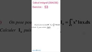 Exercice 53 Calcul intégral 2BACSE SPACE2STUDY MATHS [upl. by Brynna890]