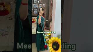 💚MEESHO GREEN TRENDING SAREEEK Munda short real viral short💚🫶 [upl. by Larimor]