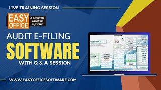 EasyOFFICE Audit efiling amp Balance Sheet Preparation Software TRANING LIVE [upl. by Anirdnaxela]
