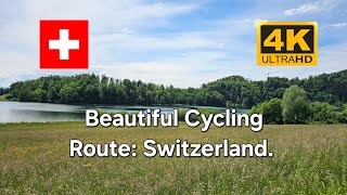 Beautiful Cycling Route in Switzerland Urdorf Türlersee with relaxing music [upl. by Allebram373]